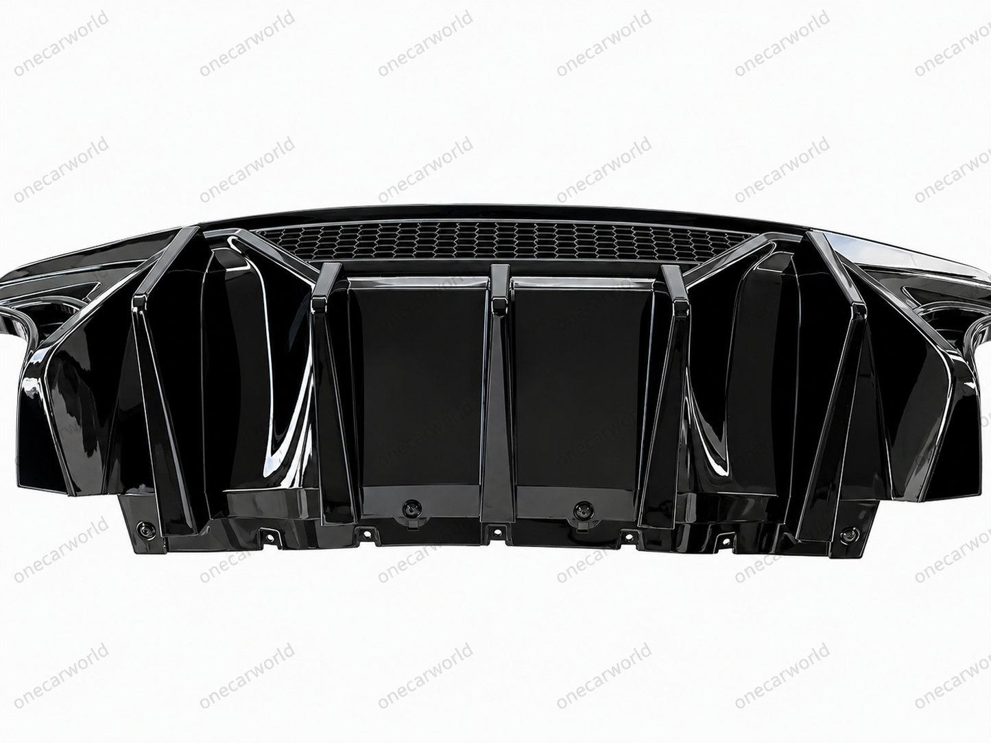 Mustang 2024+ Dark Horse Style Rear Diffuser | Glossy Black | Dual Outlet | For EcoBoost & GT | OneCarWorld