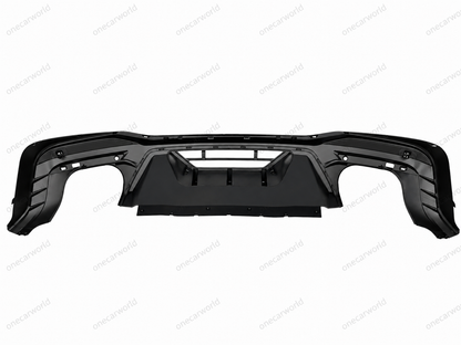 Mustang 2024+ Dark Horse Style Rear Diffuser | Glossy Black | Dual Outlet | For EcoBoost & GT | OneCarWorld