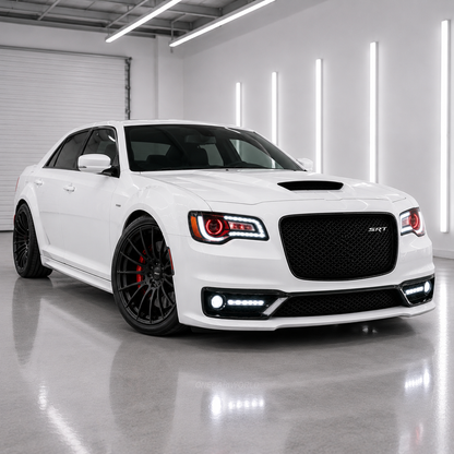 Chrysler 300 / 300C SRT Style Front Bumper Conversion Kit 2012-2023 Glossy Black | Onecarworld