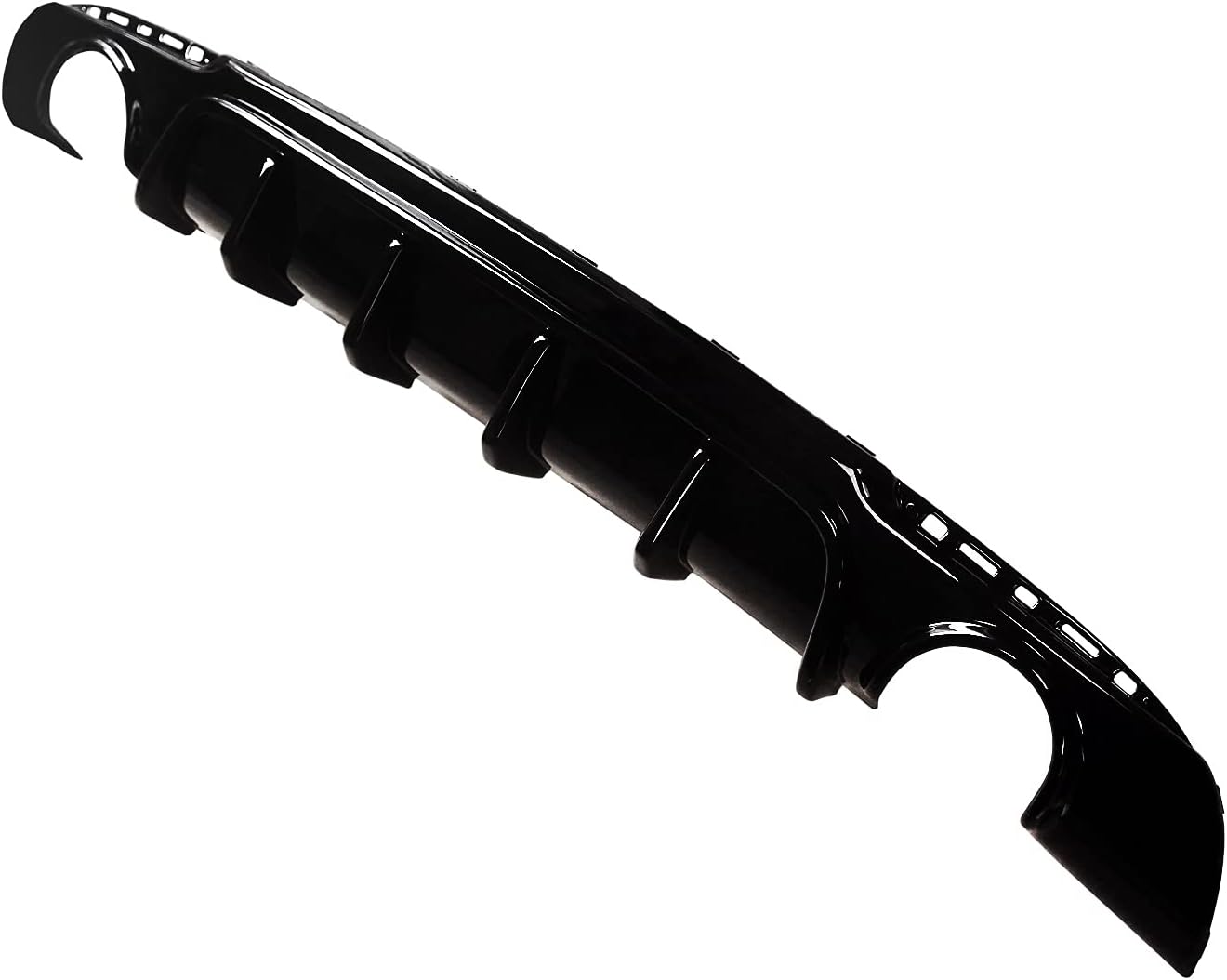 Chrysler 300C SRT Bumper Rear Diffuser fits for 2016-2023, Shark Fin Style Gloss Black Rear Lower Bumper Lip