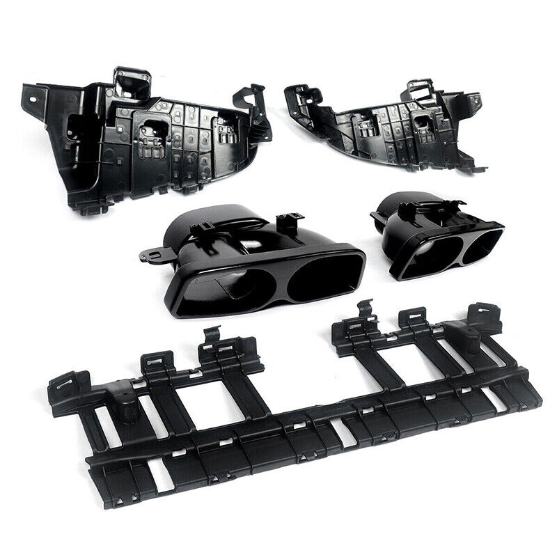 MERCEDES BENZ W205 C63 C43 2015-2021 SEDAN AMG PACKAGE B STYLE REAR BUMPER DIFFUSER+EXHAUST TIPS - ONECARWORLD