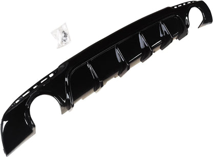 Chrysler 300C SRT Bumper Rear Diffuser fits for 2016-2023, Shark Fin Style Gloss Black Rear Lower Bumper Lip