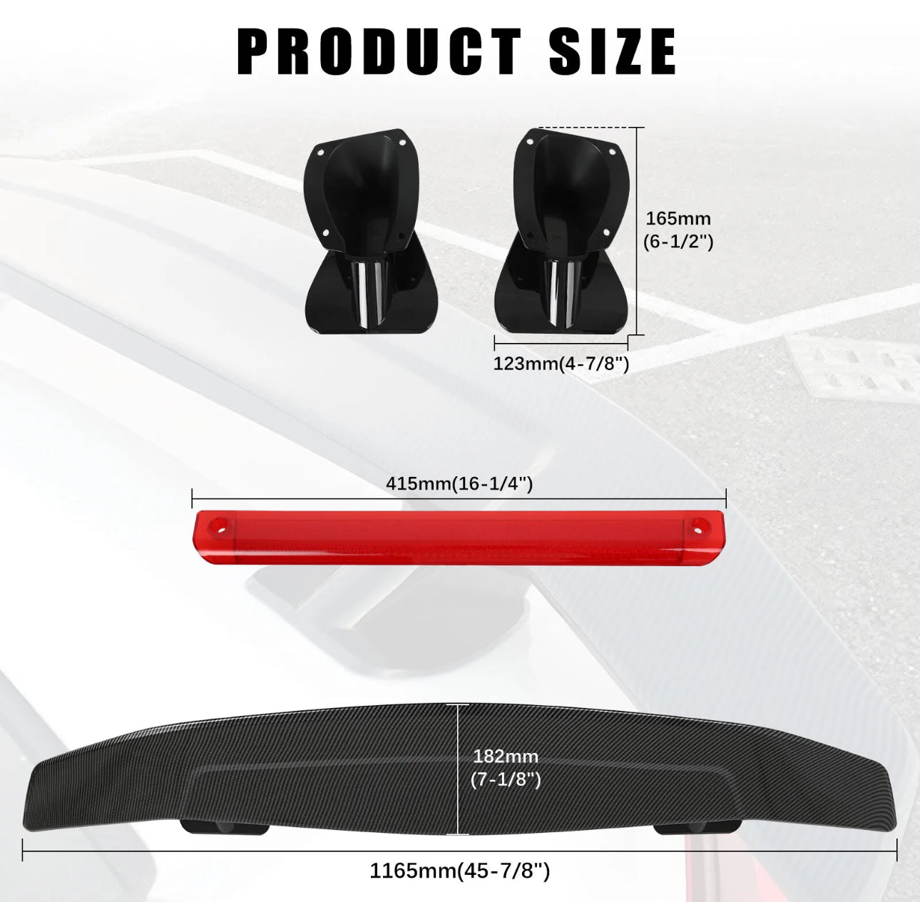 UNIVERSAL CARBON STYLE REAR TRUNK SPOILER WING FOR ALL SEDAN CARS WITH FLAT SURFACE TRUNK. - ONECARWORLD