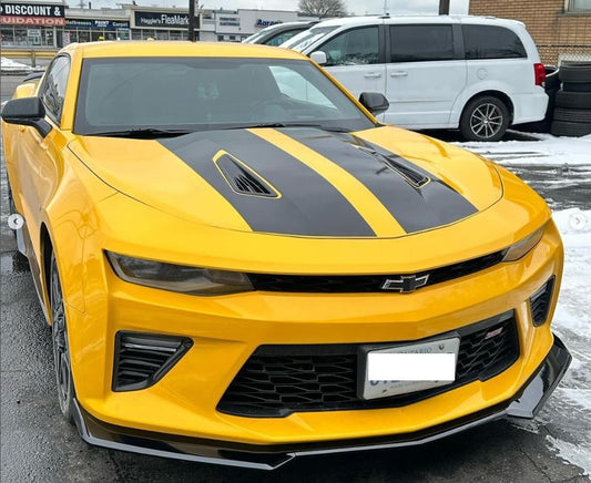 Camaro Front Bumper Lip for  SS /19-22 LS LT RS Glossy Black ABS Front Bumper Lip Splitter Spoiler 3pcs - ONECARWORLD