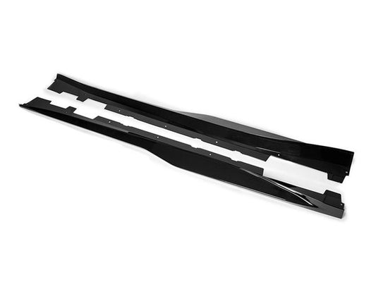 Camaro Chevrolet LT LS RS SS Models | ZL1 Style Side Skirts Rocker Panel Extension Pair Glossy Black 2016-2023 - ONECARWORLD
