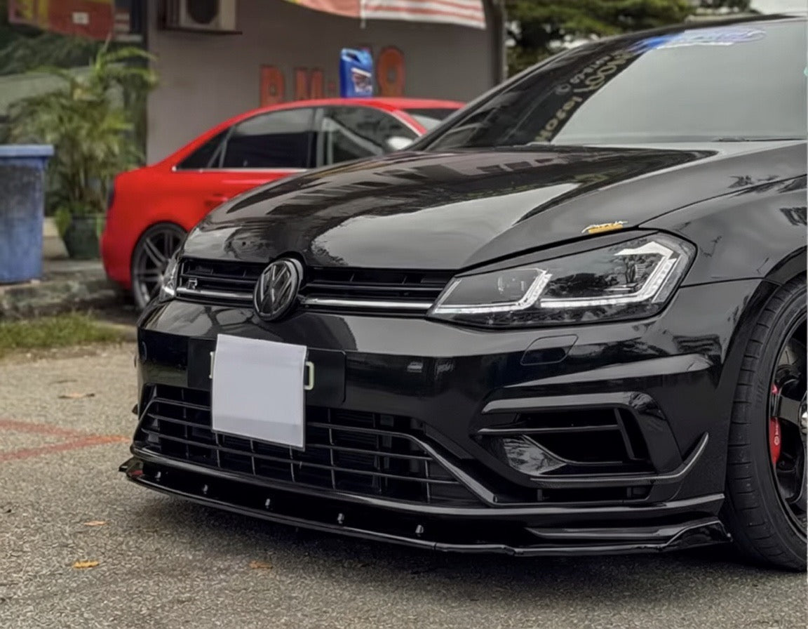 Volkswagen Golf R MK7.5 2017-2020 Front Lip Glossy Black Onecarworld