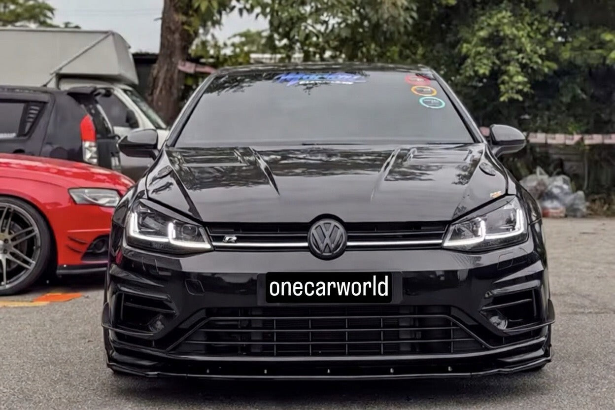 Volkswagen Golf R MK7.5 2017-2020 Front Lip Glossy Black Onecarworld