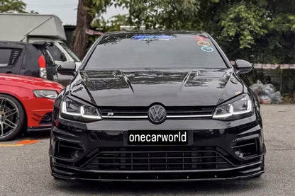 Volkswagen Golf R MK7.5 2017-2020 Front Lip Glossy Black Onecarworld