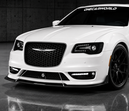 Chrysler 300 SRT 2012-2023 Style Front Bumper Conversion Unpainted PP With Fog Lights & DRL Onecarworld