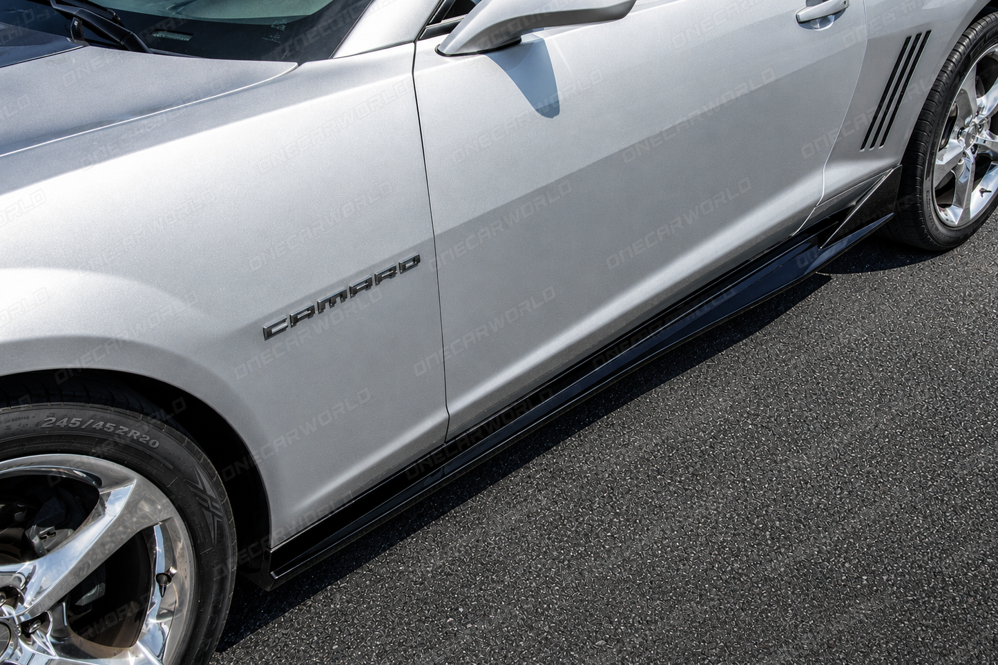 Chevrolet Camaro Side Skirts Rocker Panel 2010-2015 Gloss Black Onecarworld