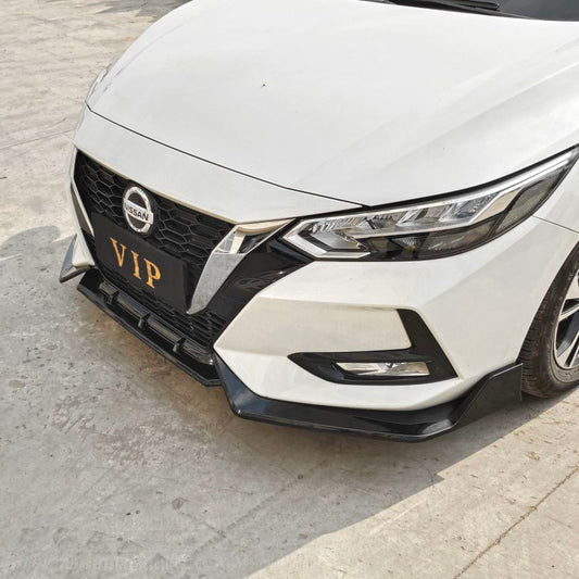 Gloss Black Car Front Bumper Splitter Lip Diffuser Body Kit Spoiler Guard Fit For Nissan Sentra SR SL 2020 2021 2022 2023