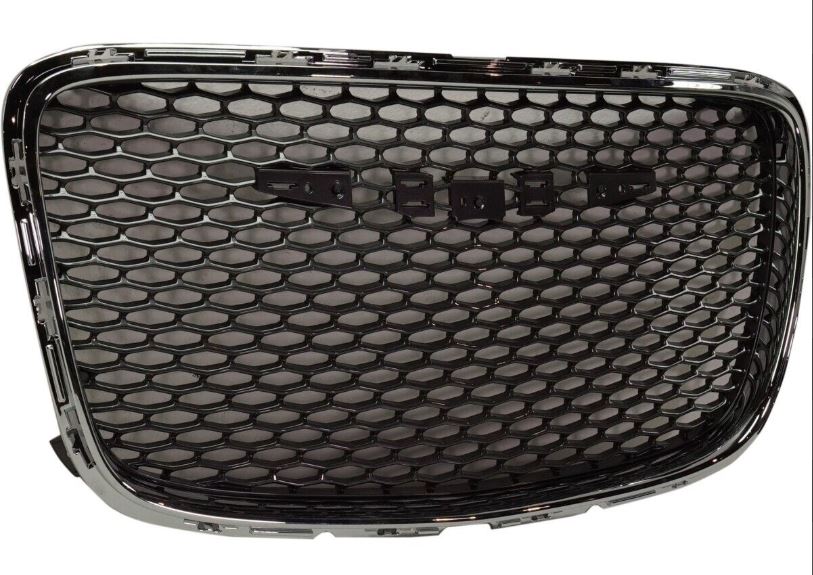 Chrysler 300C / Limited 2015–2023 Front Grille – Dark Gray Mesh with Chrome Frame TG-ONECARWORLD