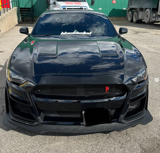 GT500 Style Front Bumper for Mustang GT/EcoBoost 2018–2023 – Unpainted – Onecarworld