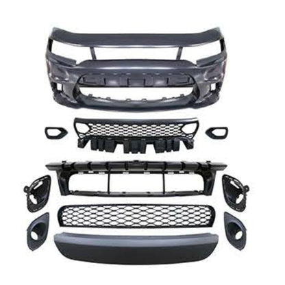 Dodge Charger Front Conversion Bumper Hellcat Style With fog lamp Option 2015-2023 Unpainted Primer Onecarworld