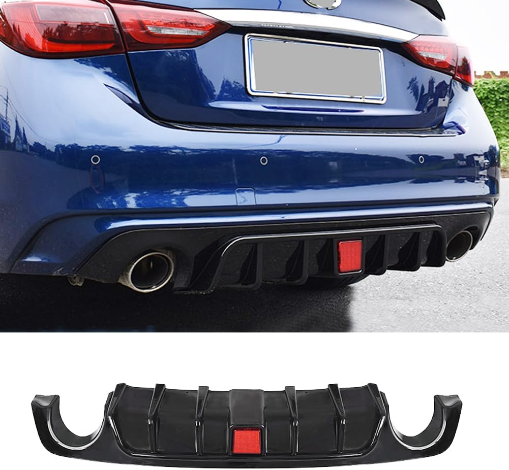 Rear Diffuser for Infiniti Q50 2018-2023 Rear Bumper Lip Diffuser Spoi ...