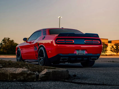 MP Concepts Dodge Challenger Ducktail Style Wicker Bill Rear Spoiler (2-Piece) Unpainted Fits 2015–2023 Onecarworld