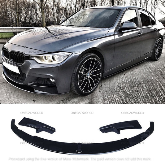 BMW 3 Series F30 F35 Glossy Black 2013-2019 Front Bumper Lip&nbsp;320i 325i 328i 335i M Sport Front Bumper Lip