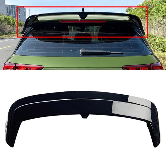 Volkswagen Golf MK8 GTI R 2020-2024 CS Style Rear Roof Spoiler Gloss Black Onecarworld