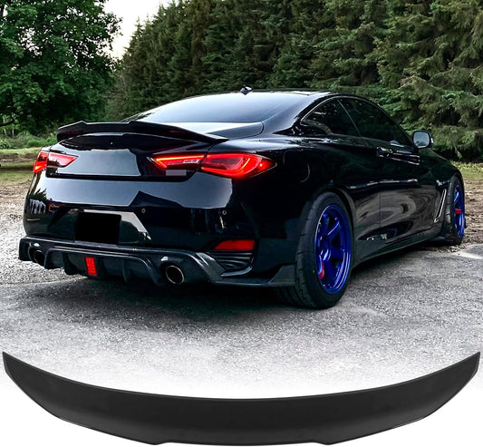 Infiniti Q60 2017-2022 Rear Trunk Spoiler Glossy Black Onecarworld