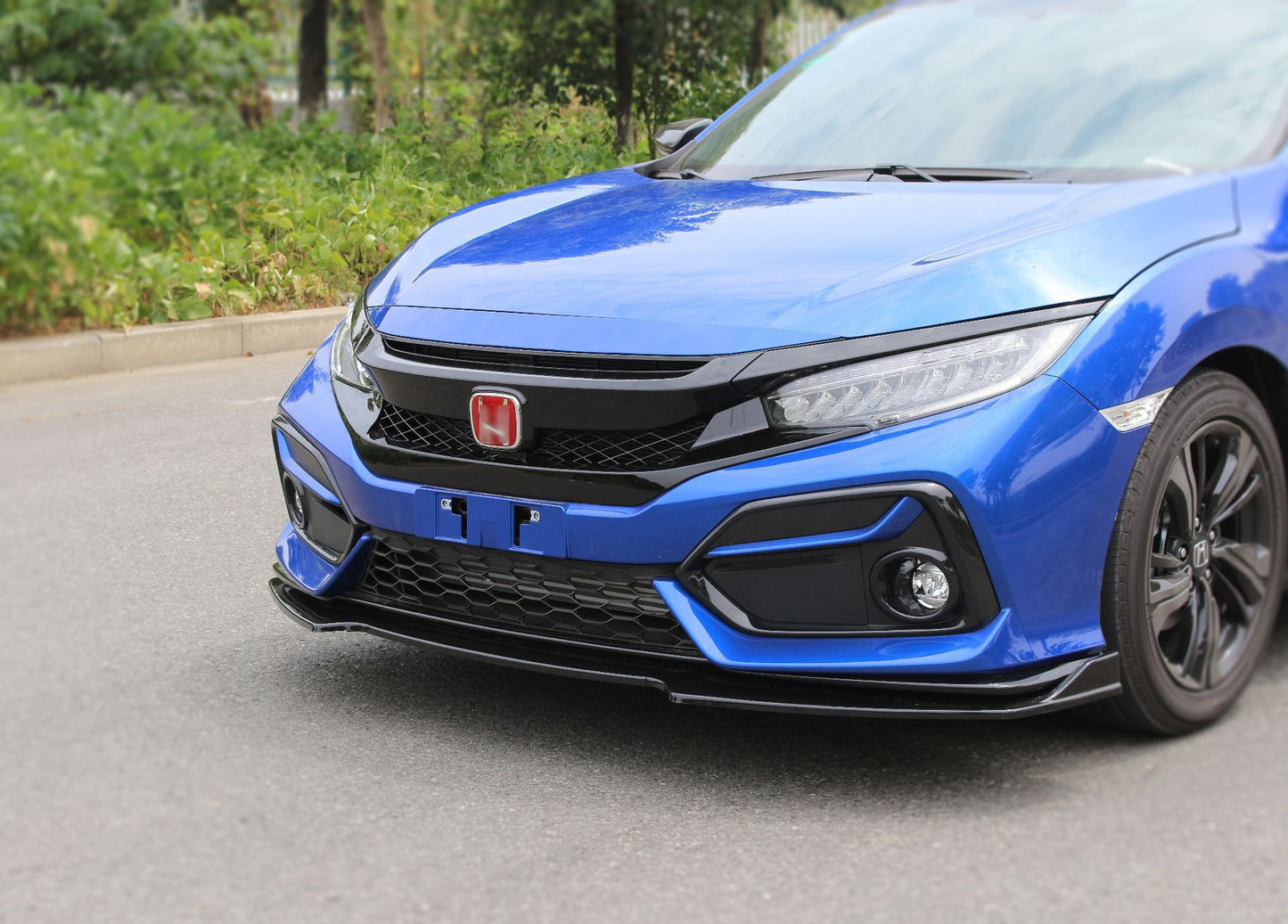 Gloss Black TR Style Front Grille for Honda Civic 2016–2021 (Sedan, Coupe, Hatchback, Si)