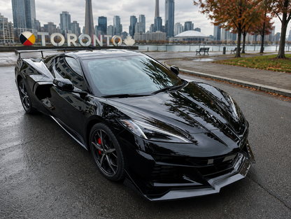 Chevrolet Corvette C8 Stingray Z06 Style Front Conversion Bumper Kit 2020-2026 Unpainted PP Onecarworld