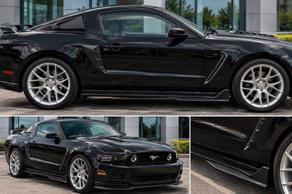 Ford Mustang GT500 Style 
2010-2014 Glossy Black Side Skirts  for all trims Onecarworld