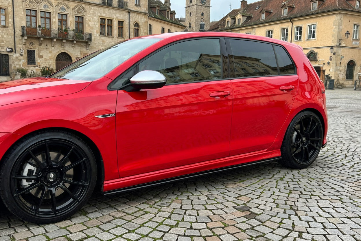 MK7 R Side Skirt Splitter Extensions Rocker Panel Protection Compatible with VW Golf MK7 R Hatchback & Estate 2013-2016