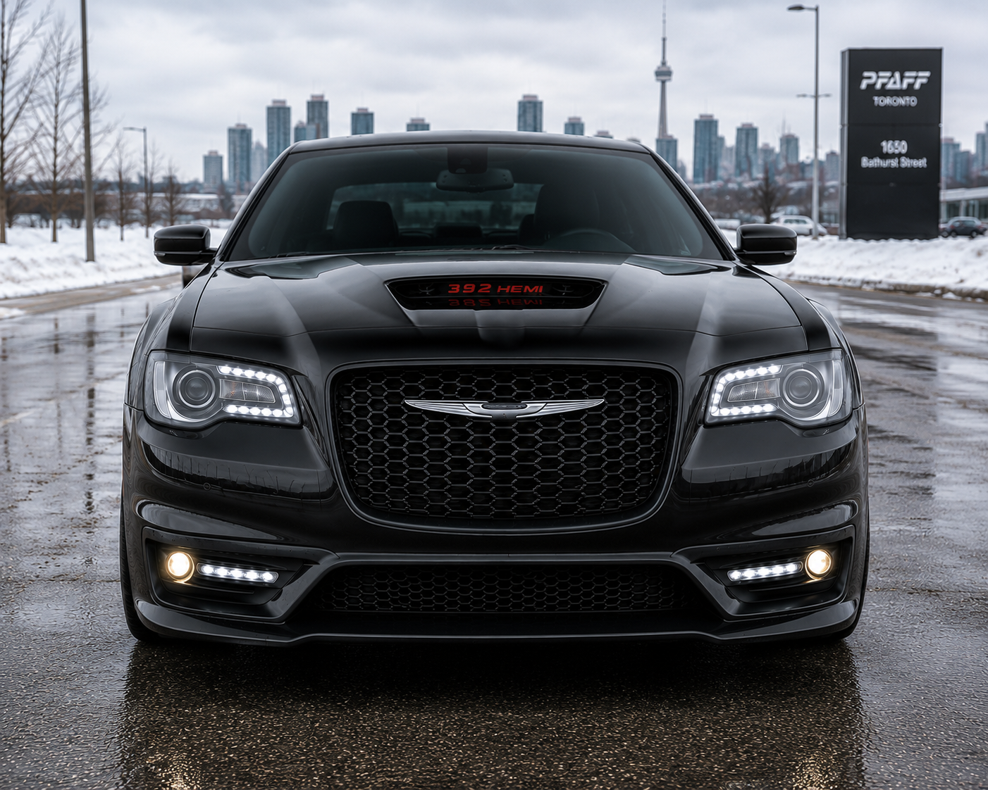 Chrysler 300S Front Bumper Conversion Kit 2012-2023 Glossy Black Sport Style | Onecarworld