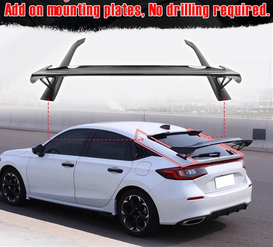 Honda Civic Hatchback Type R Style Rear Trunk Spoiler with Mounting Plates  Fits 2022–2024 Onecarworld