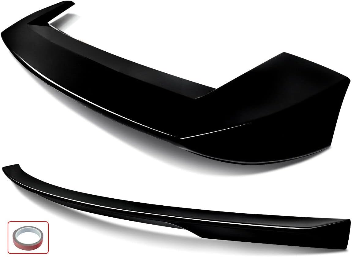 2013-2021 Jeep Grand Cherokee R Style Rear Roof Spoiler + Trunk Splitter Tailgate Mid Wing Gloss Black - ONECARWORLD