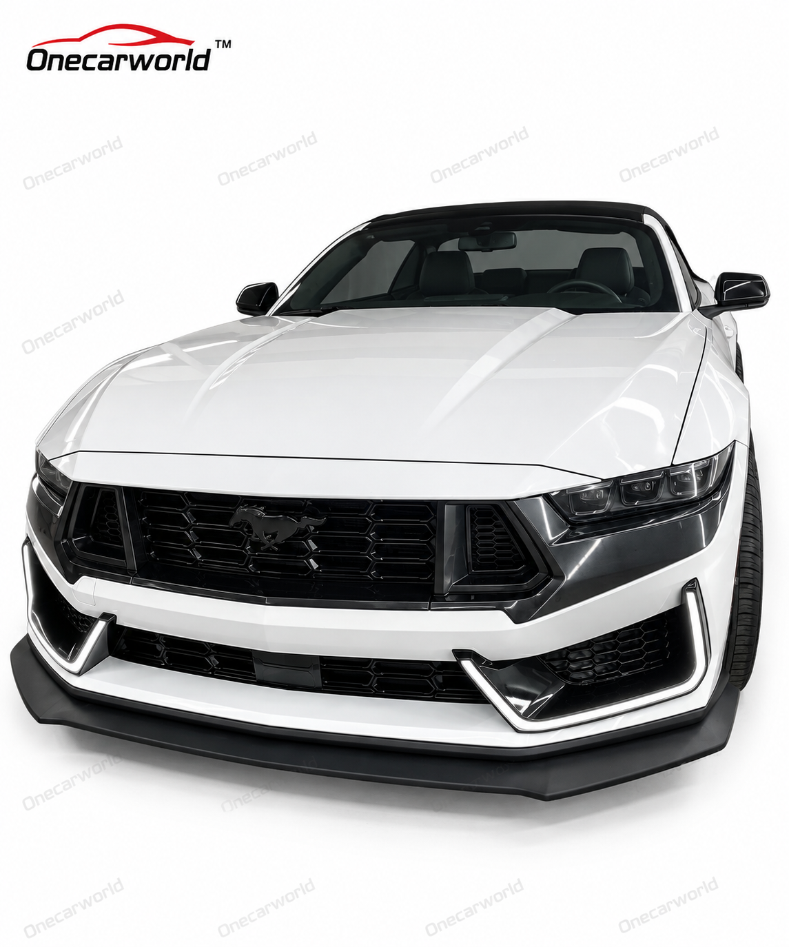 2024+ Ford Mustang Dark Horse Style Front Bumper Conversion – LED Grille Onecarworld