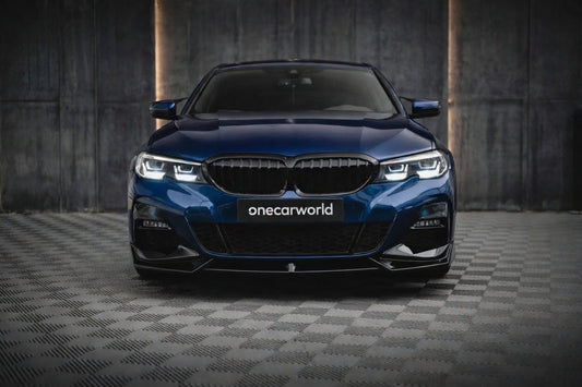 BMW 3 Series G20 / G21 M Sport MX 2018–2022 Front Lip Splitter One Piece Glossy Black Onecarworld