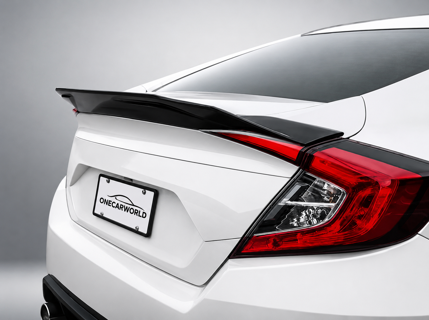 Honda Civic JDM Style Rear Trunk Spoiler Gloss Black ABS 2016-2021 Onecarworld