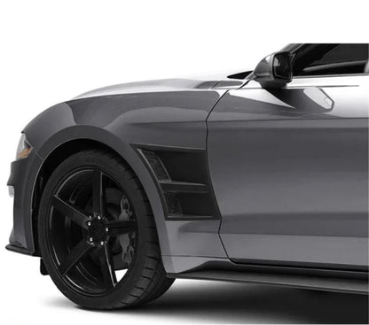 Ford Mustang Front Fender Side Scoops Vent 3D Style | 2015–2023 | ABS Plastic | Paintable | Onecarworld