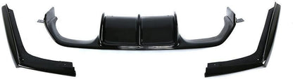 BMW F80 M3 F82 F83 M4 2015-2020 Front Lip + Rear Diffuser Glossy Black - ONECARWORLD
