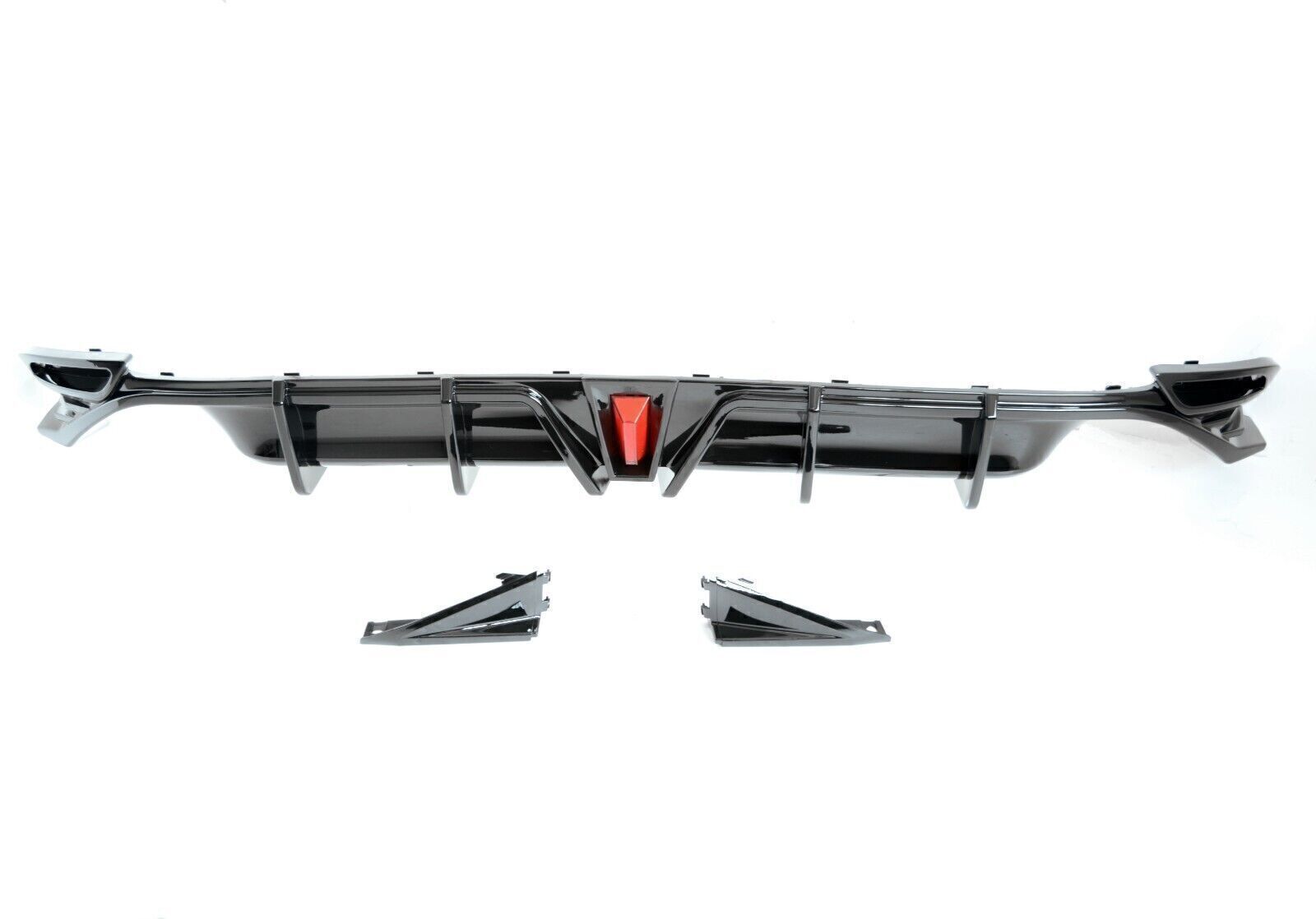 Toyota Camry 18-23 Fits LE XLE Rear Diffuser Lip W/LED Light Glossy Black - ONECARWORLD