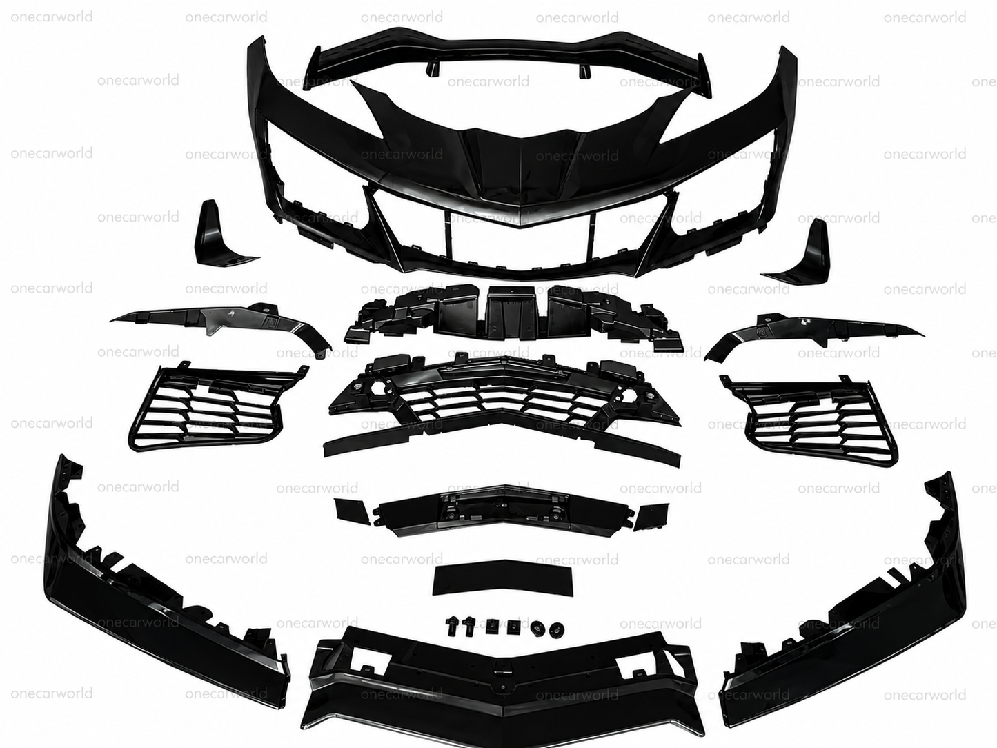 Chevrolet Corvette C8 Stingray Z06 Style Front Conversion Bumper Kit 2020-2026 Unpainted PP Onecarworld