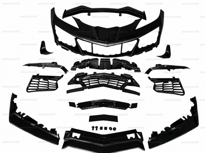 Chevrolet Corvette C8 Stingray Z06 Style Front Conversion Bumper Kit 2020-2026 Unpainted PP Onecarworld