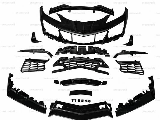 Chevrolet Corvette C8 Stingray Z06 Style Front Conversion Bumper Kit 2020-2026 Unpainted PP Onecarworld