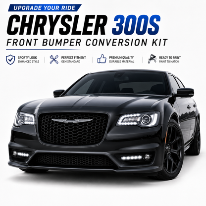 Chrysler 300S Front Bumper Conversion Kit 2012-2023 Glossy Black Sport Style | Onecarworld