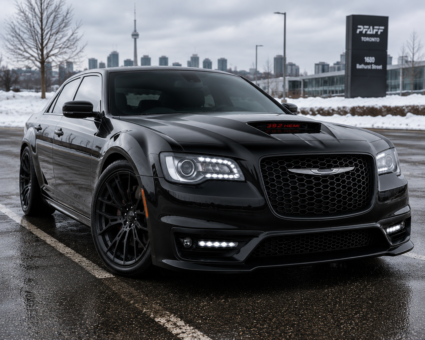 Chrysler 300S Front Bumper Conversion Kit 2012-2023 Glossy Black Sport Style | Onecarworld