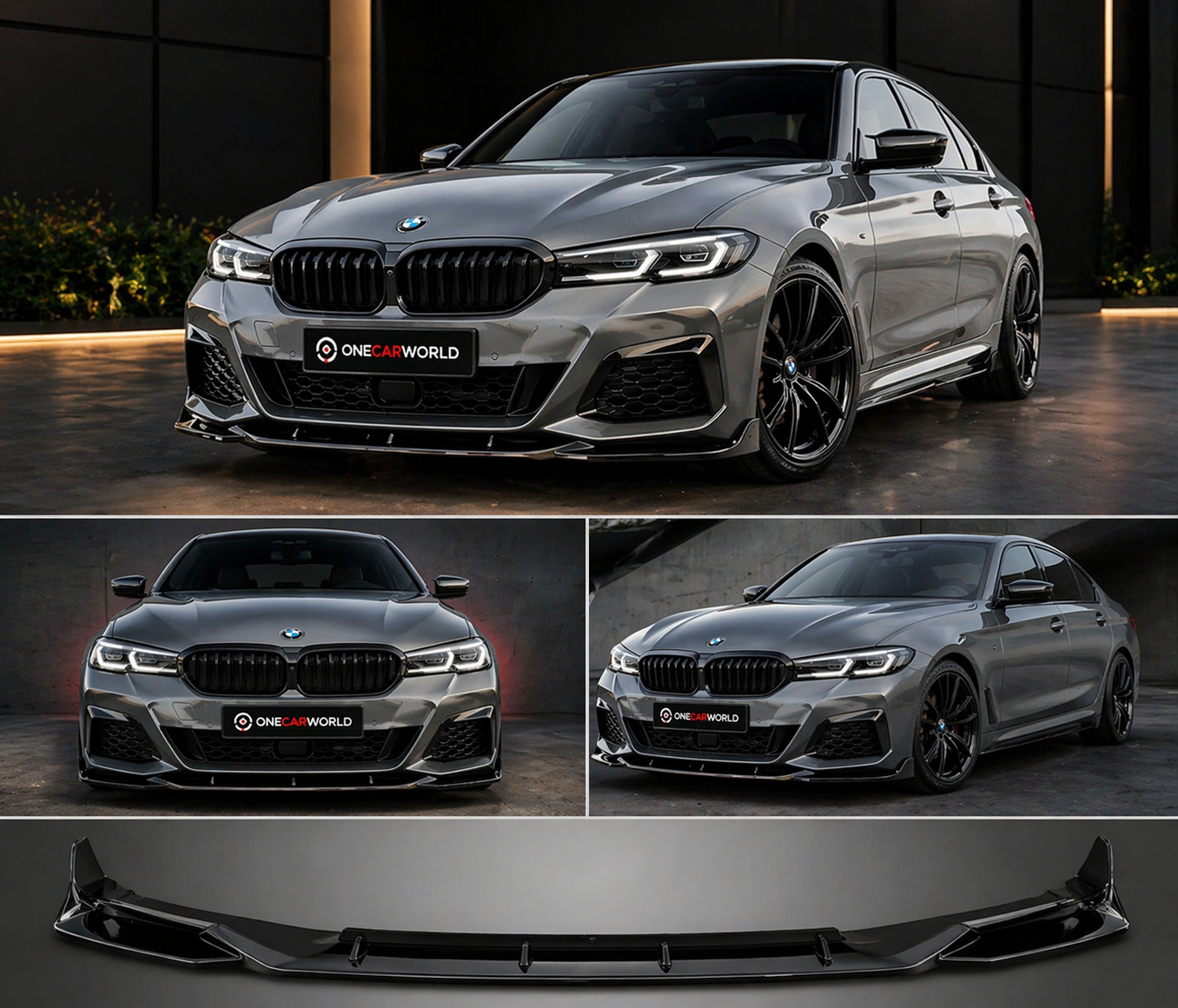 BMW 5 Series G30 Facelift 2020+ M-Pack Front Bumper Lip Splitter Spoiler M Sport Onecarworld