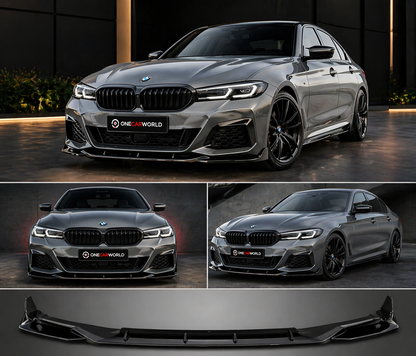 BMW 5 Series G30 Facelift 2020+ M-Pack Front Bumper Lip Splitter Spoiler M Sport Onecarworld