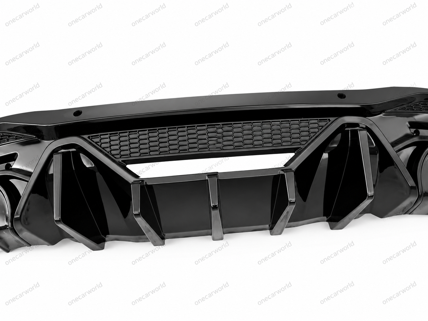 Mustang 2024+ Dark Horse Style Rear Diffuser | Glossy Black | For EcoBoost & GT | OneCarWorld