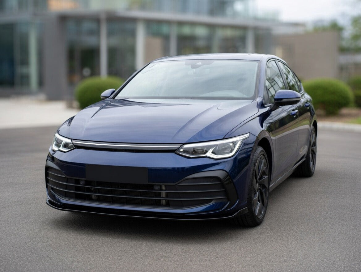 Volkswagen Golf MK8 GTI / GTD / GTE / R-Line 2020-2024 Front Splitter V4 Glossy Black Onecarworld