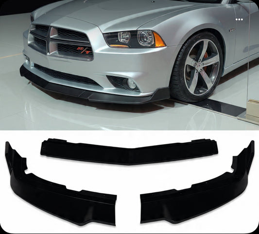 Dodge Charger Front Bumper Lip Compatible with 2011–2014 Gloss Black | Onecarworld