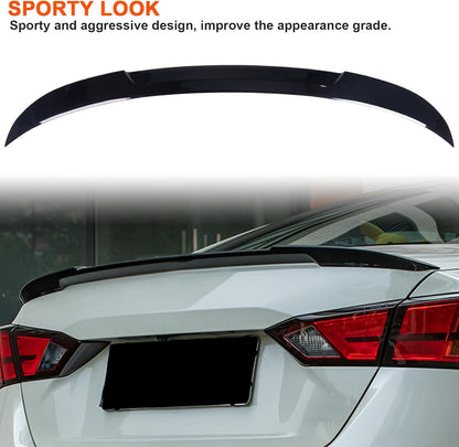 Nissan Altima 2019–2024 Rear Trunk Spoiler Wing Glossy Black Glossy Black