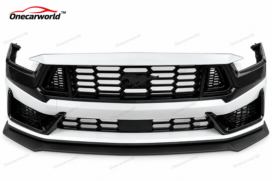 2024+ Ford Mustang Dark Horse Style Front Bumper Conversion – LED Grille Onecarworld