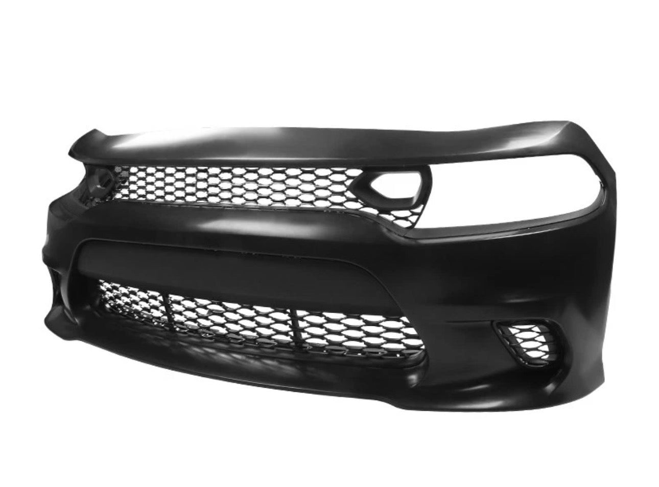 Dodge Charger Front Bumper Kit Hellcat Conversion 2015-2023 Without Fog Lamp Option Unpainted PP Onecarworld