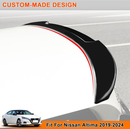 Nissan Altima 2019–2024 Rear Trunk Spoiler Wing Glossy Black Glossy Black